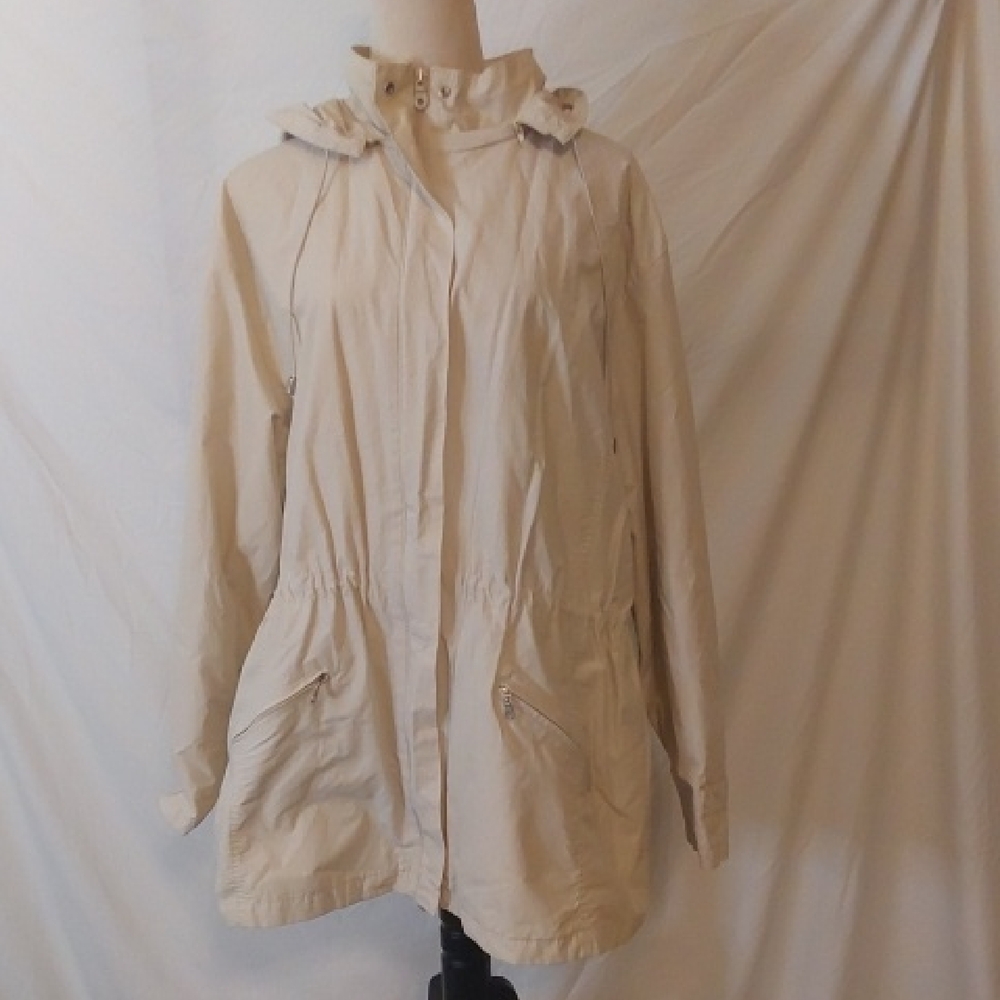 Cherokee Brand Cream Utility Jacket/ Rain Coat for Versatile Style